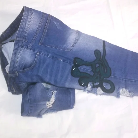 Men's Boohoo Distressed Denim Jeans Waist 36/Length 32in - Picture 4 of 6